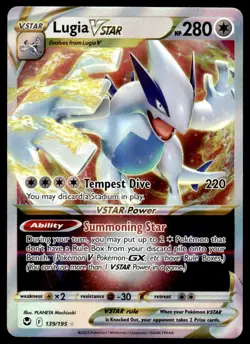Pokemon TCG SWSH12: Silver Tempest #139/195 Lugia VSTAR NM - Image 1