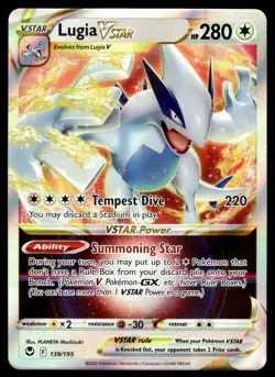 Pokemon TCG SWSH12: Silver Tempest #139/195 Lugia VSTAR NM - Image 1