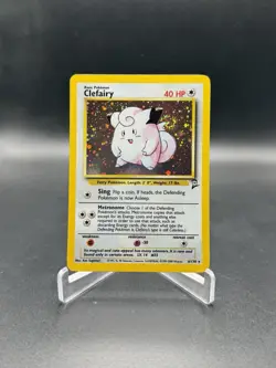 Pokemon Base Set 2 Clefairy Holo Rare 6/130 LP SWIRL - Image 1