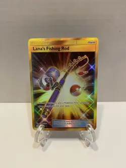 Pokemon Lana's Fishing Rod (Secret) 266/236 Sm-Cosmic Eclipse Holo NM Pokemon - Image 1