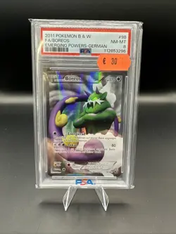 Boreos Fullart PSA 8 German/Deutsch 2011 Pokemon Black & White Emerging Powers - Image 1