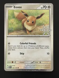 Pokemon Eevee (Holiday Calendar) 133/165 Cosmos Holo 2023 - Image 1