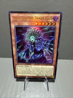Yugioh Stare of the Snake Hair MZMU-EN003 Ultra Rare 1st Edition - Image 1