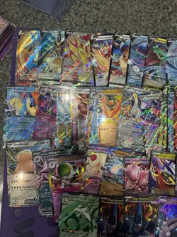 LOT OF 76 POKEMON CARDS EX V FULL ARTS SHINIES HIDDEN FATES GX - Image 2