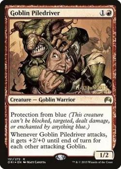 Goblin Piledriver -Foil Light Play MTG Promos: Prerelease Cards - Image 1