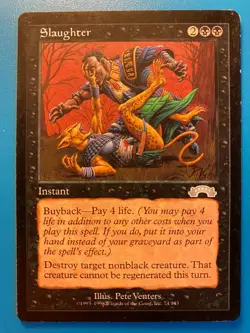 MTG 1x Slaughter # 74 Exodus Legacy Magic the Gathering Card x1 MP - Image 1