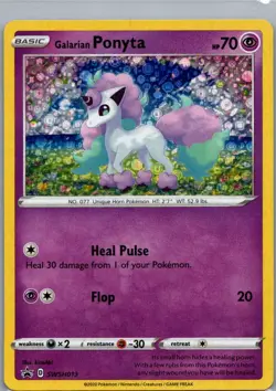 Galarian Ponyta Promo SWSH: Sword & Shield Promo Cards SWSH013 LP-NM - Image 1