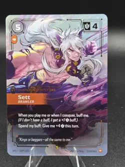 Riftbound Sett - Brawler Card 232*/221 Overnumbered Signature NM - Image 1