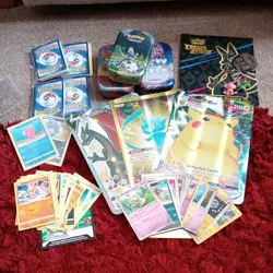 Pokemon Cards Bundle 100 + tins Holos Rev Holo's TCG FREE POSTAGE - Image 1