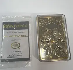 Pokemon 23K Gold Plated Poliwhirl Card w/ Certificate 1999 Nintendo Burger King - Image 1