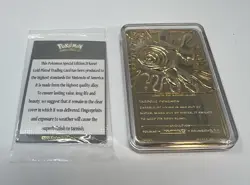 Pokemon 23K Gold Plated Poliwhirl Card w/ Certificate 1999 Nintendo Burger King - Image 3