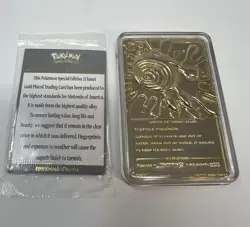 Pokemon 23K Gold Plated Poliwhirl Card w/ Certificate 1999 Nintendo Burger King - Image 4
