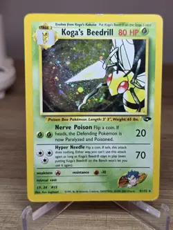 Koga's Beedrill 9/132 Gym Challenge Holo Rare 2000 WOTC Pokemon Card - Image 5