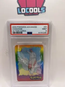 2004 Pokemon Advanced Action Card Zangoose Lenticular #81 PSA 9 Mint - Image 1