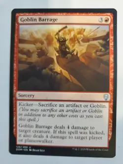 MTG Magic The Gathering Card Goblin Barrage Sorcery Red Dominaria 2018 - Image 1