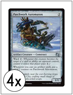 4x Patchwork Automaton, Foundations Jumpstart, Magic the Gathering, MTG NM - Image 1