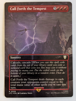 Call Forth the Tempest (Borderless Foil) Commander: LotR, NM - MTG - Image 1
