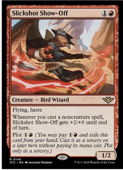 1x Slickshot Show-Off NM-Mint, English Outlaws of Thunder Junction MTG Magic - Image 1