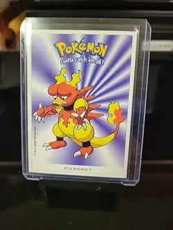 Pokemon Dunkin Boomer MAGMAR card #126/150 stickers 2000 - Image 1