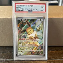Pokemon TCG Eevee Prismatic Evolutions Black Star Promo Rare Holo Card 173 PSA 9 - Image 1