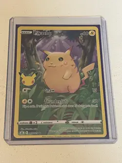 Pikachu 005/025 Full Art Holo 25th Anniversary Pokemon Trading Card - Image 3