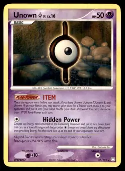 2007 Diamond & Pearl - Mysterious Treasures Unown I Basic/Rare #37 - Image 1