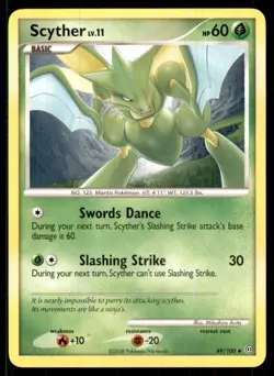 2008 Diamond & Pearl - Stormfront Scyther Basic/Uncommon #49 - Image 1