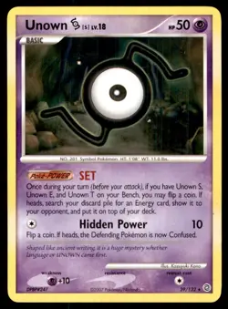 2007 Diamond & Pearl - Secret Wonders Unown S Basic/Rare #39 - Image 1