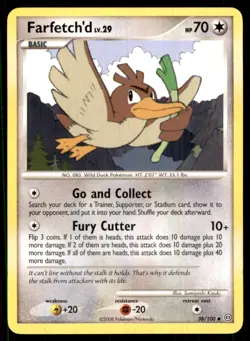 2008 Diamond & Pearl - Stormfront Farfetch’d Basic/Uncommon #38 - Image 1