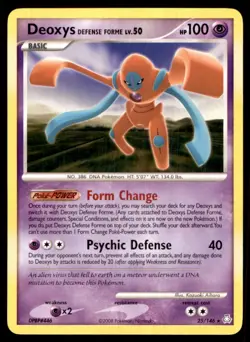 2008 Diamond & Pearl - Legends Awakened Deoxys Defense Forme Basic/Rare #25 - Image 1