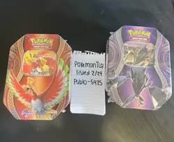 Pokemon TCG Mysterious Powers Sealed Tin Set Necrozma & Ho-Oh GX - Image 1
