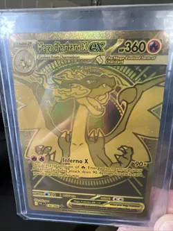Mega Charizard X ex Gold Hyper Rare 130/094 Pokemon Phantasmal Flames English - Image 3
