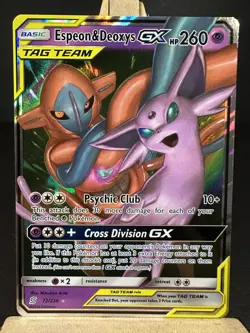 MINT Espeon & Deoxys GX 72/236 SM Unified Minds Holo Rare Pokemon TCG - Image 1