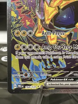 Pokemon Iron Hands ex 154/131 Prismatic Evolutions Illustration Rare Holo 230 H… - Image 5