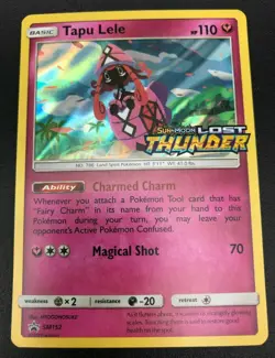 Tapu Lele SM152 Prerelease Promo HOLO RARE Lost Thunder Pokemon NM 2018 - Image 1