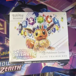 Pokemon Center Prismatic Evolutions ETB Elite Trainer Box Sealed - Image 1