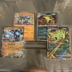 Pokemon Prismatic Evolutions Lucario ex & Tyranitar ex Premium Collection Promos - Image 1