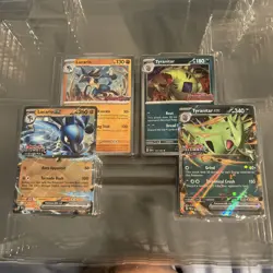 Pokemon Prismatic Evolutions Lucario ex & Tyranitar ex Premium Collection Promos - Image 3