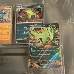 Pokemon Prismatic Evolutions Lucario ex & Tyranitar ex Premium Collection Promos - Image 5