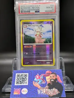 PSA 10 Gem Mint Slowking 28/106 D&P Great Encounters Reverse Holo Pokemon 2008 - Image 1