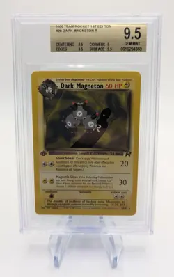 BGS 9.5 Gem Mint Dark Magneton 28/82 1st Edition 2000 Pokemon Team Rocket - Image 1
