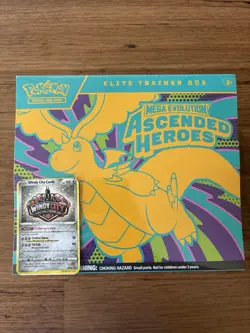 Pokemon Mega Evolution Ascended Heroes Elite Trainer Box Dragonite TCG - Image 1