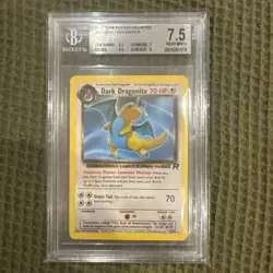 2000 Pokemon Team Rocket TCG Dark Dragonite Rare BGS 7.5 NM-Mint 22/82 - Image 1