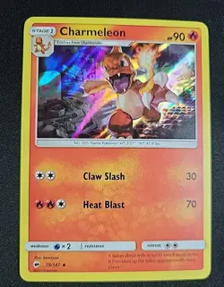 CHARMELEON 19/147 Pokemon Burning Shadows UC Holo (LP+) - Image 1