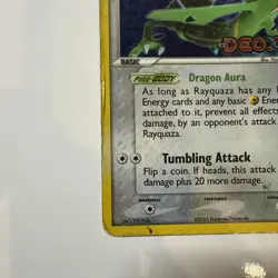 2005 Pokemon Rayquaza 22/107 Deoxys Reverse Holo Stamped ex Deoxys - Image 3