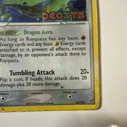 2005 Pokemon Rayquaza 22/107 Deoxys Reverse Holo Stamped ex Deoxys - Image 4