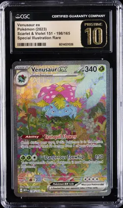 2023 POKEMON SCARLET & VIOLET 151 #198 VENUSAUR EX CGC 10 PERFECT - Image 1