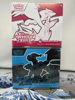 Pokemon Center Exclusive Black Bolt and White Flare ETB Pokemon TCG Both - Image 1