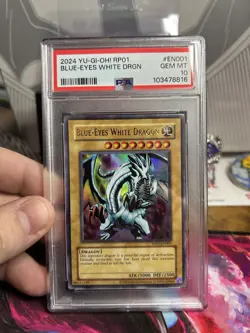 Blue-Eyes White Dragon RP01-EN001 Retro Pack (2020 Date Reprint) - PSA 10 POP 28 - Image 1