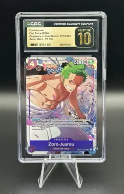 Zoro-Juurou Treasure Rare Alt Art ST18-004 OnePiece OP09 English CGC Pristine 10 - Image 1